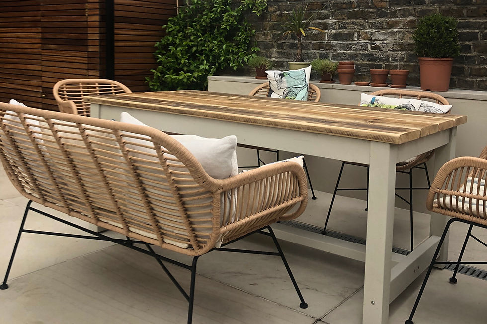 Thumbnail: Rustic Refectory Patio Table (+ Bench Options)