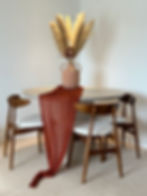 Chunky Round Bamboo Dining Table