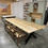 Thumbnail: Large Bespoke Metal Dining Table with a Scaffold Board Table Top