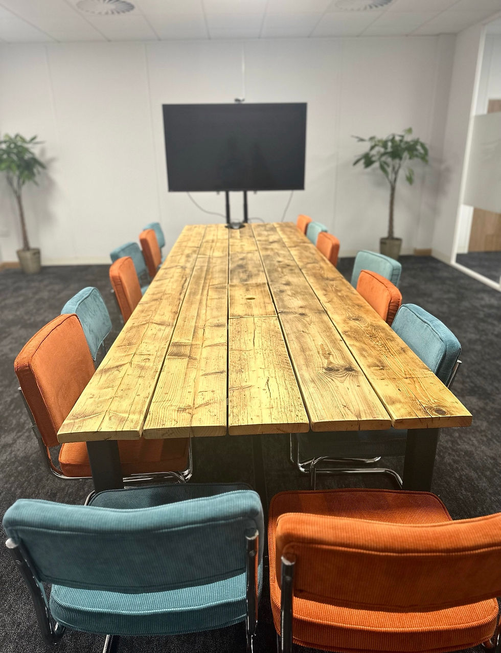 Thumbnail: Rustic Scaffold Board Banqueting Dining Table with Built-in Ice Buckets