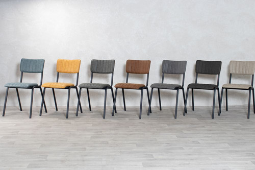 Retro Industrial Leather Dining Chairs | TheTableGuy