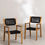 Thumbnail: Square Wooden Garden Chairs - Set of Two