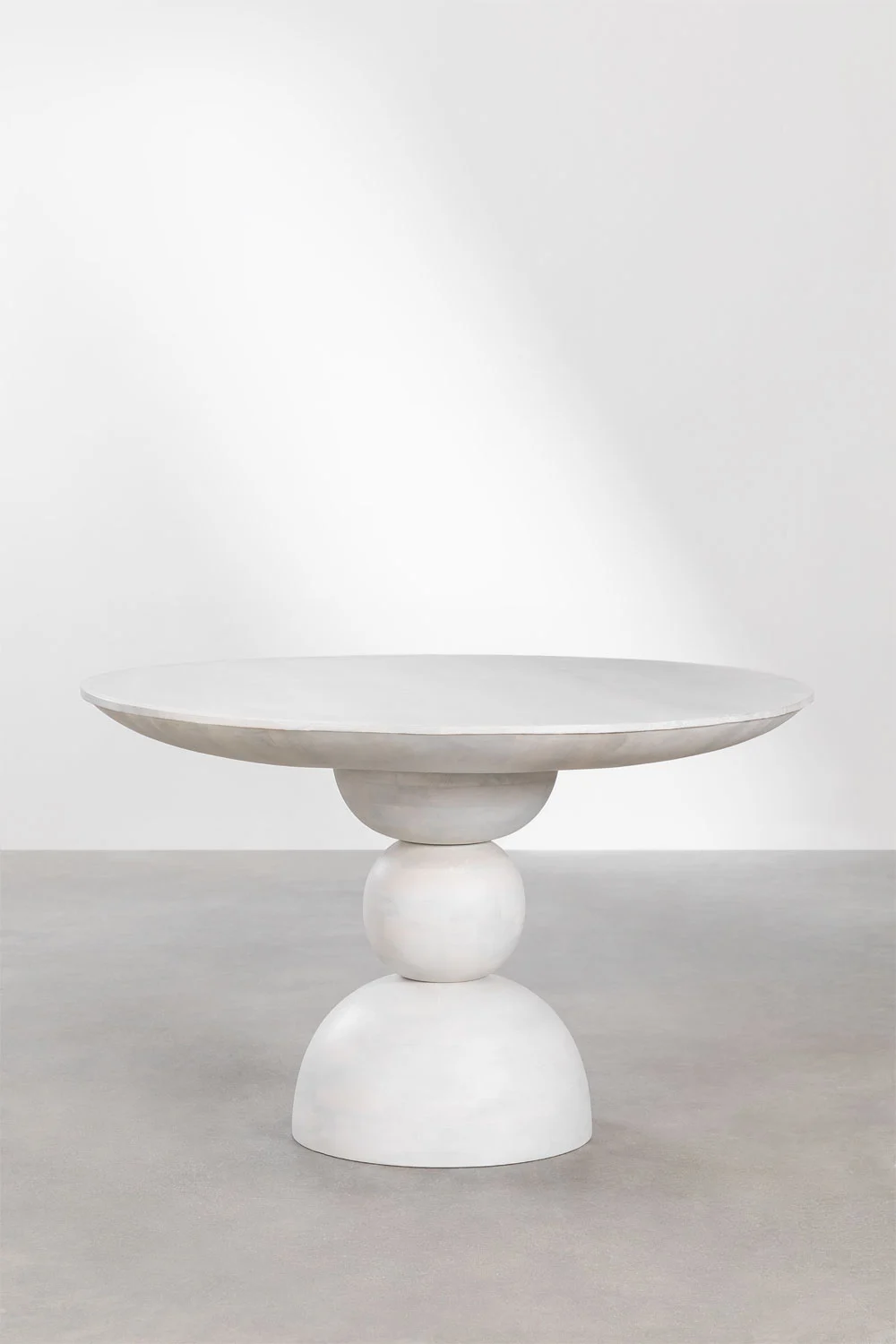 Stone pedestal dining table best sale