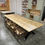 Thumbnail: Large Bespoke Metal Dining Table with a Scaffold Board Table Top