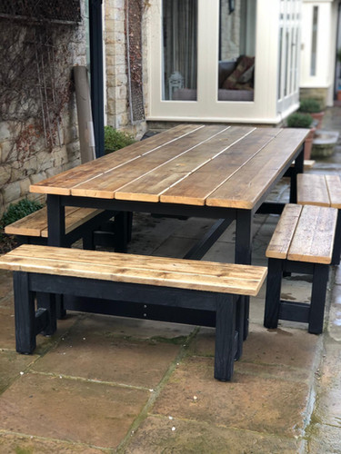 Rustic Prosecco Banqueting Patio Table (+ Bench Options) TheTableGuy