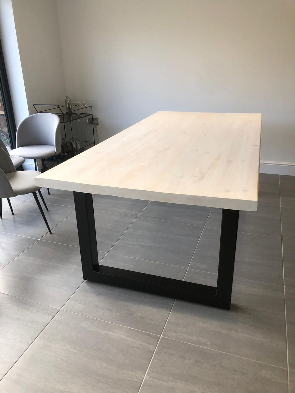 Thumbnail: Bespoke Rustic Chunky Metal Dining Table & 1 Bench