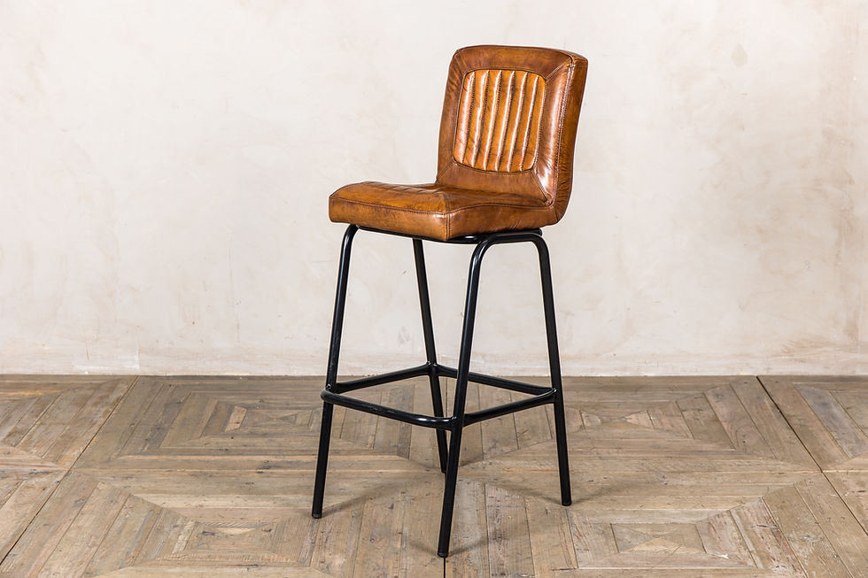 Thumbnail: Distressed Leather Bar Stools
