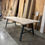 Thumbnail: Rustic Scaffold Board A-Frame Metal Dining Table (+Bench Options)