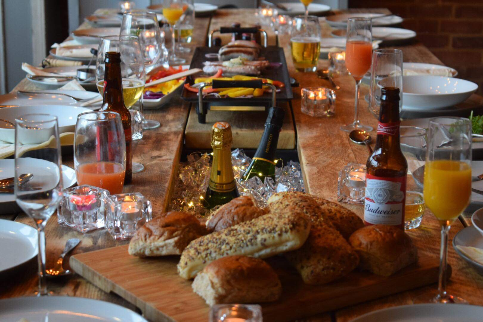 Prosecco Table with Grill