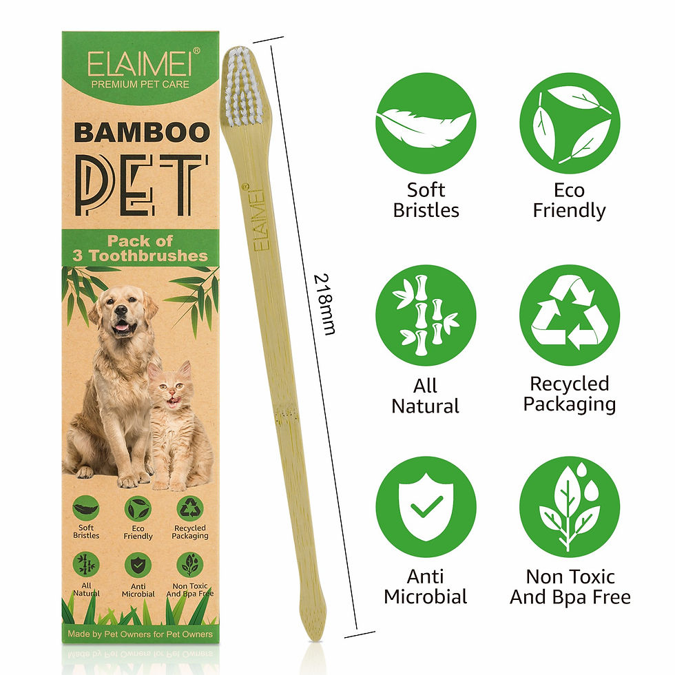 Thumbnail: Natural Bamboo Pet Toothbrush: