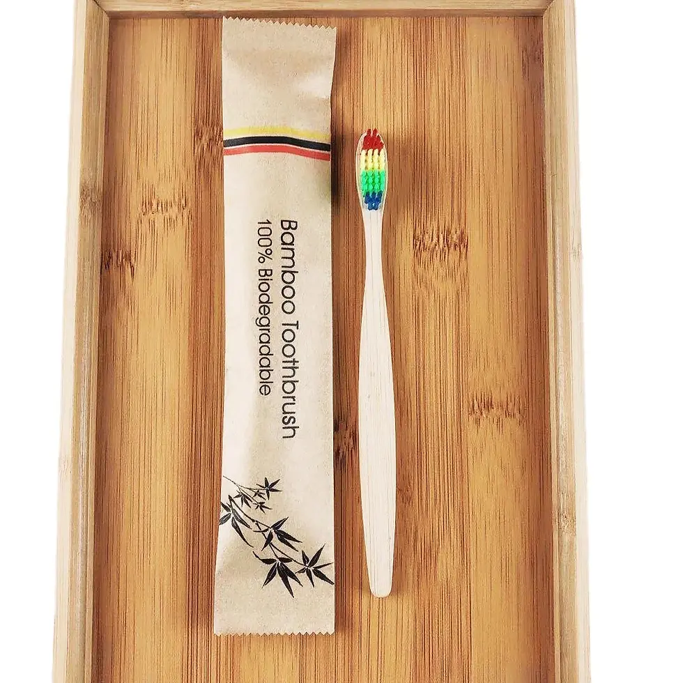Thumbnail: Natural wood Toothbrushes- Soft Bristle Bamboo Toothbrush