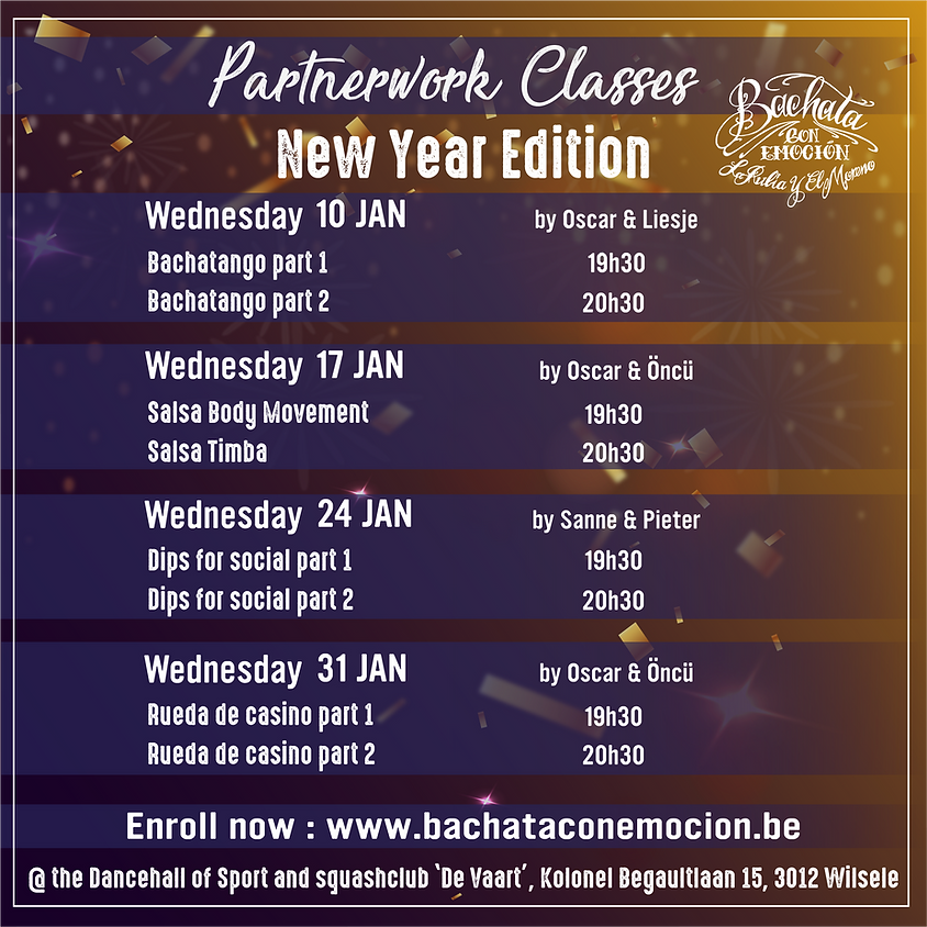 Bachata Dips for Social Partnerwork Classes (New Year Edition)