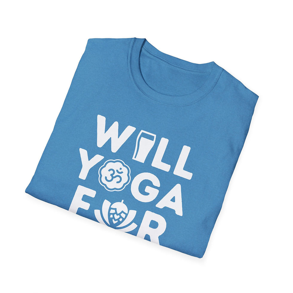 Thumbnail: Will Yoga for Beer Unisex Softstyle T-Shirt