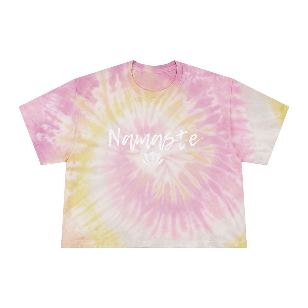 Tie Dye Crop Tee Namaste Mantra Women's Shirt