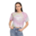 Thumbnail: Tie Dye Crop Tee Namaste Mantra Women's Shirt