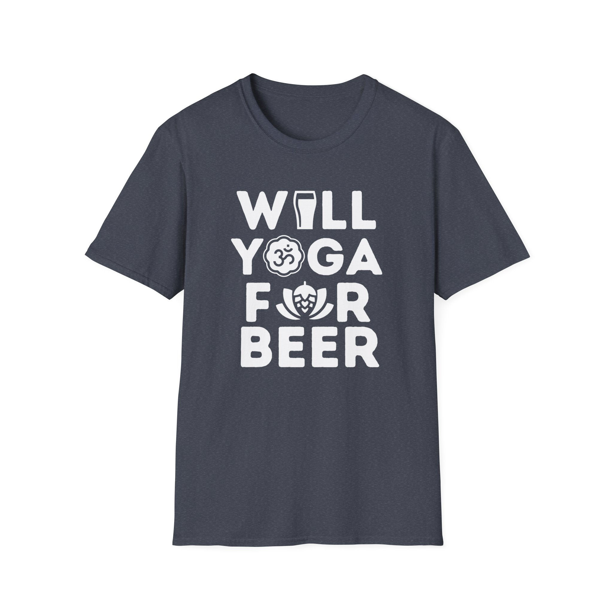 Will Yoga for Beer Unisex Softstyle T-Shirt