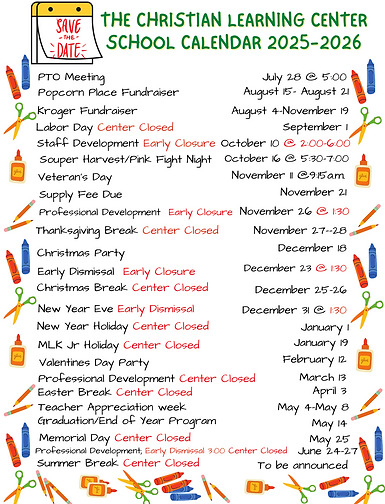 The Christian Learning Center School Calendar 2025-2026.png