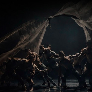 Coreografi Claudio e Paolo Ladisa durante una produzione spettacolare con danza e arti circensi