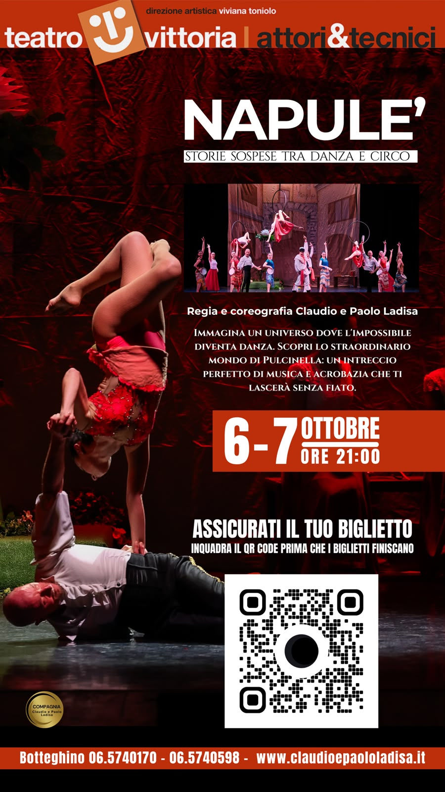 Napulè - 6 / 7 ottobre 2026 - Teatro Vittoria di Roma | storie sospese tra danza e circo