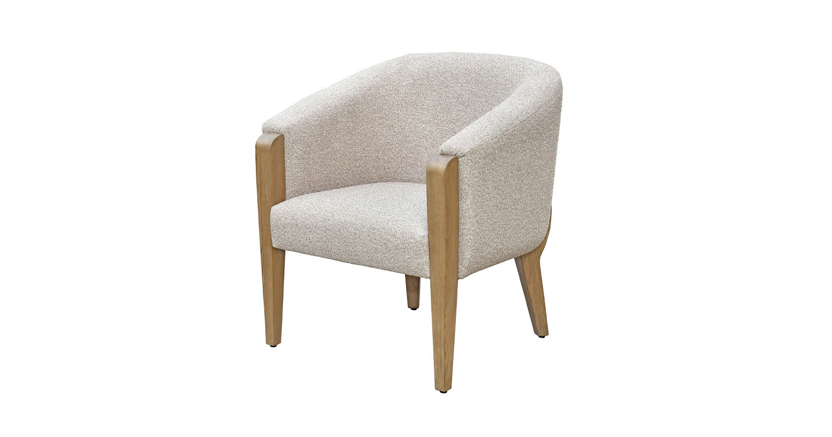 Occasional Chair- Front Angle View- White- Samuelson Hospitality Furniture