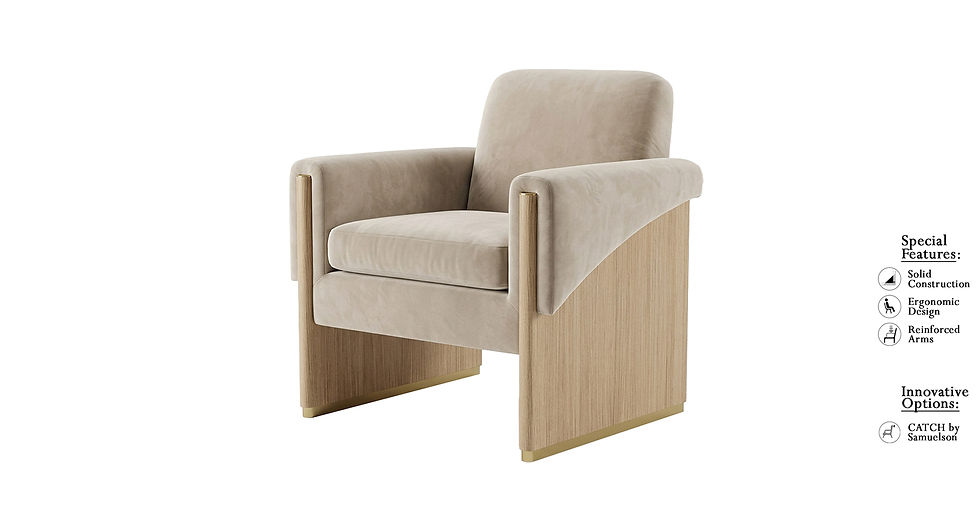 Thumbnail: Occasional Chair- Front Angle View- Sand- Samuelson Senior Living Furniture