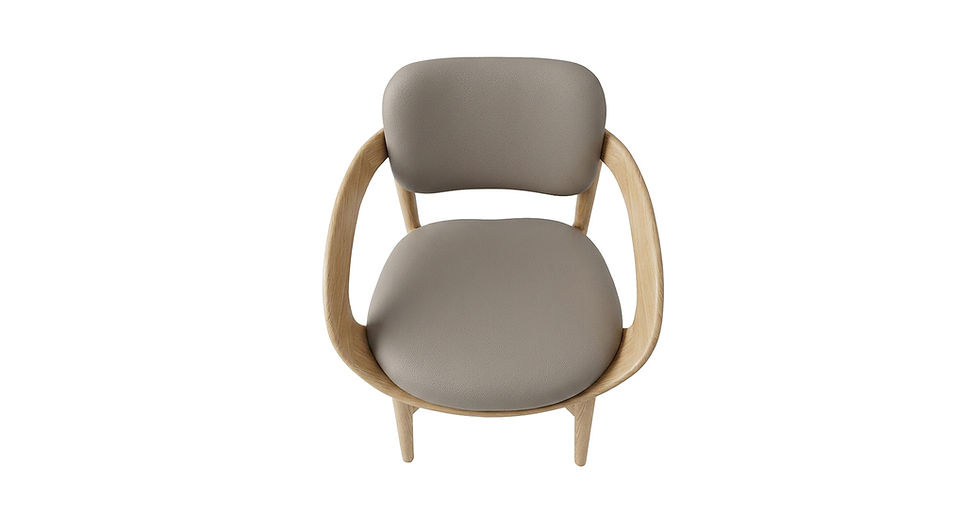 Occasional Chair- Top View- Grey- Samuelson Hospitality Furniture