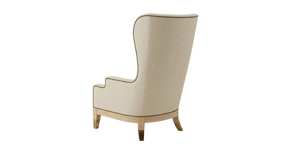 Occasional Chair- Back Angle View- Sand- Samuelson Hospitality Furniture
