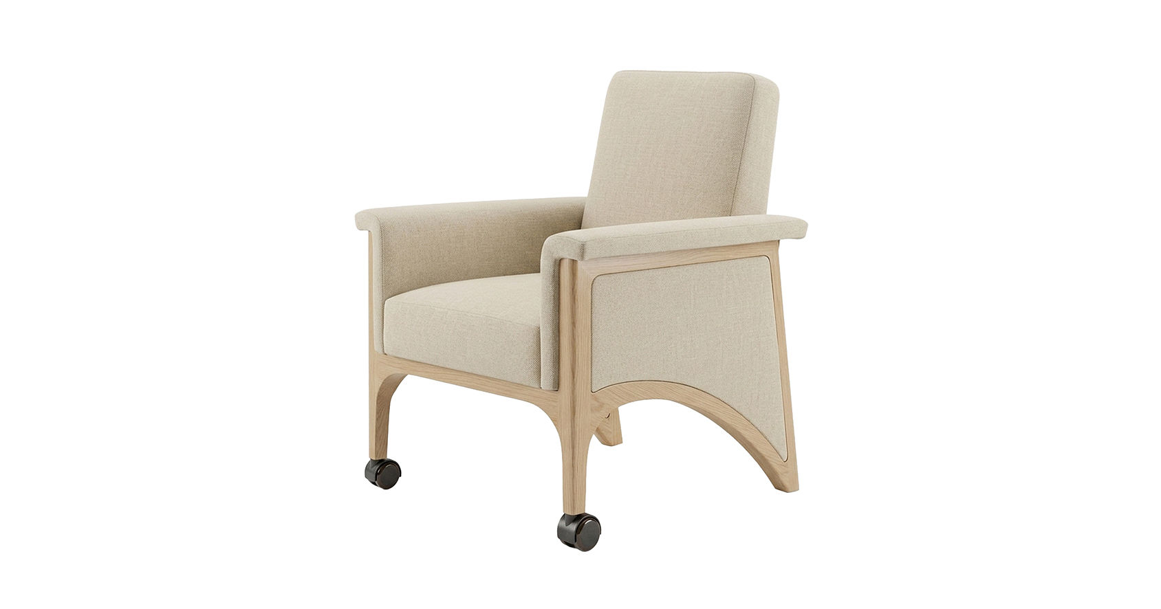 Occasional Chair- Front Angle View- Sand- Samuelson Hospitality Furniture