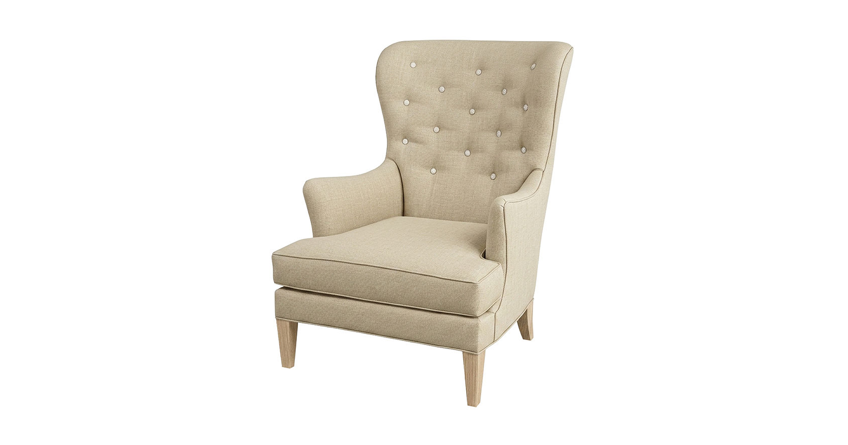 Occasional Chair- Front Angle View- Sand- Samuelson Hospitality Furniture