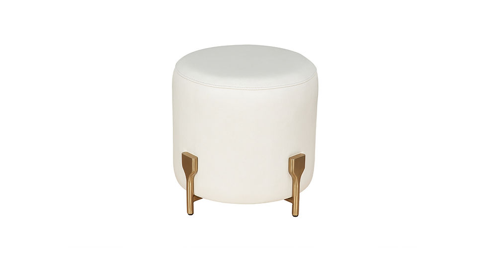 Occasional Chair-ottoman- Top View- White- Samuelson Hospitality Furniture