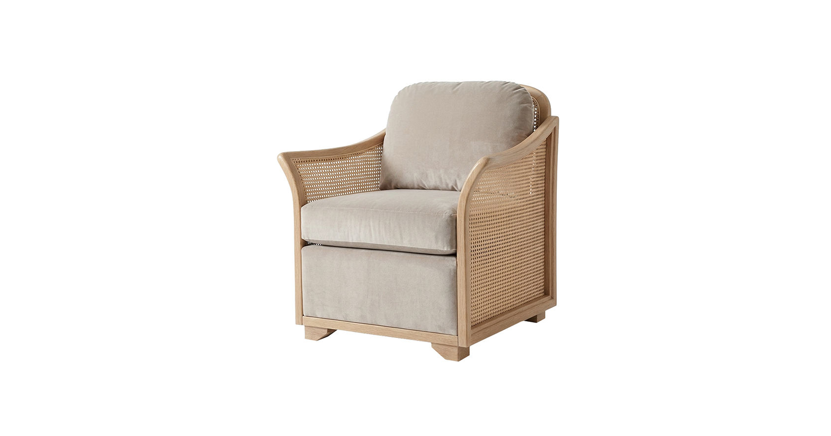 Occasional Chair- Front Angle View- Sand- Samuelson Hospitality Furniture