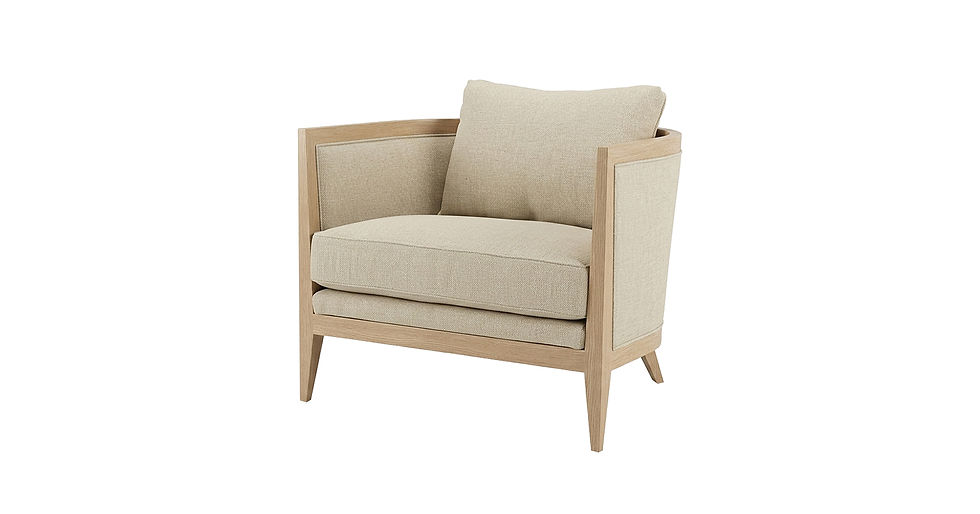 Occasional Chair- Front Angle View- Sand- Samuelson Hospitality Furniture
