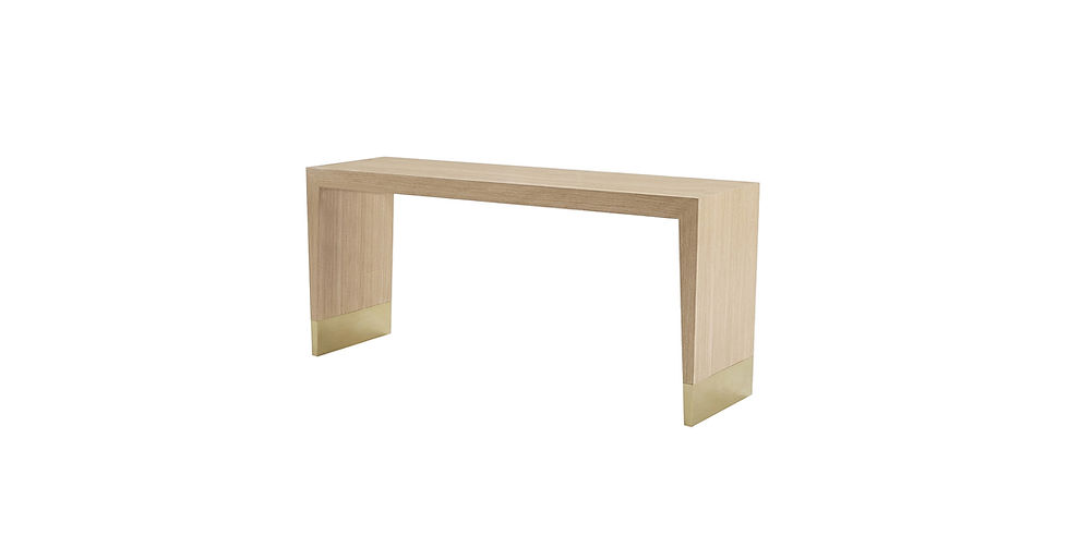 Console Table- Front Angle View- Sand- Samuelson Hospitality Furniture