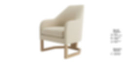 Occasional Chair- Front Angle View- Sand- Samuelson Senior Living Furniture
