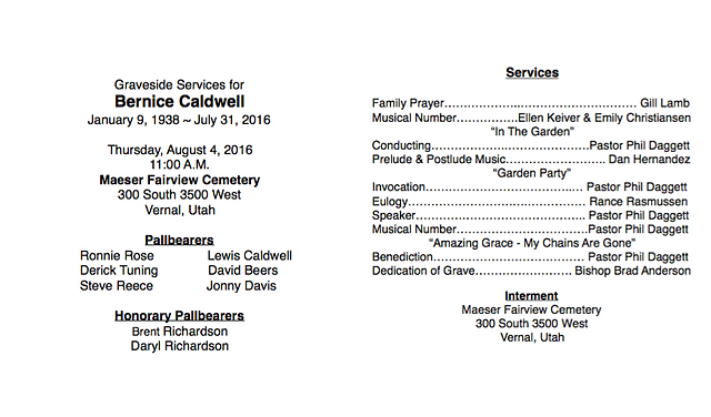Bernice Caldwell Inside Program