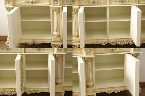 SILIK(シリック)　ロココ調　引き出し付きサイドテーブル　花台、飾り棚 SILIK(シリック) ロココ調 引き出し付きサイドテーブル 花台、飾り棚