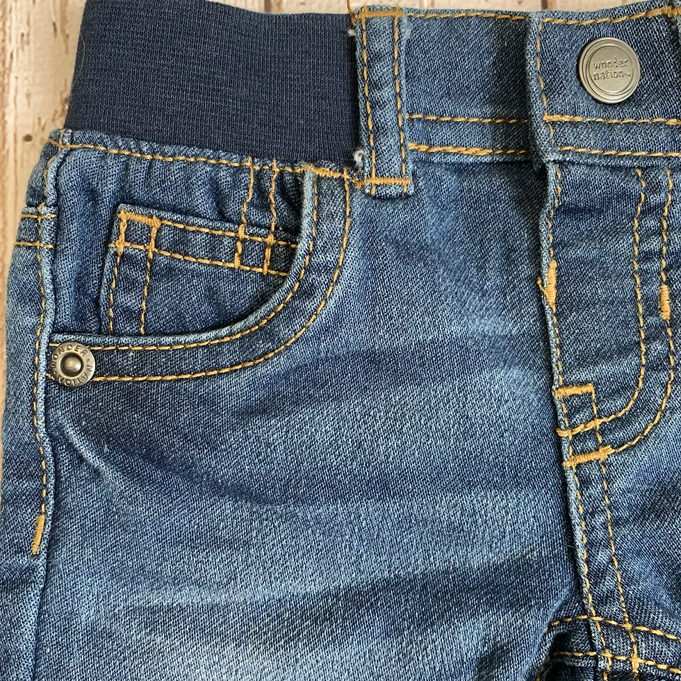 Miniatura: Conjunto Blusa Social com Recorte em Suede + Calça Jeans