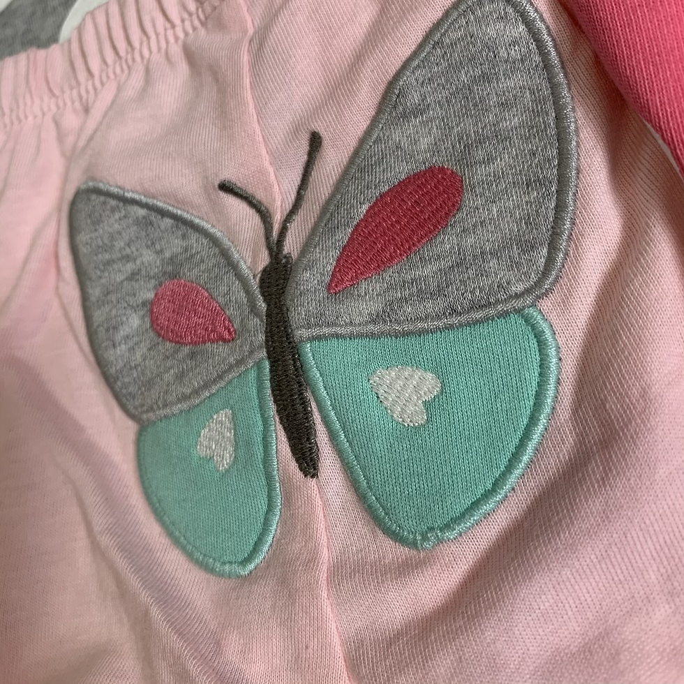 Miniatura: Romper Poá Caranguejo/ Body Poá e Short Borboleta