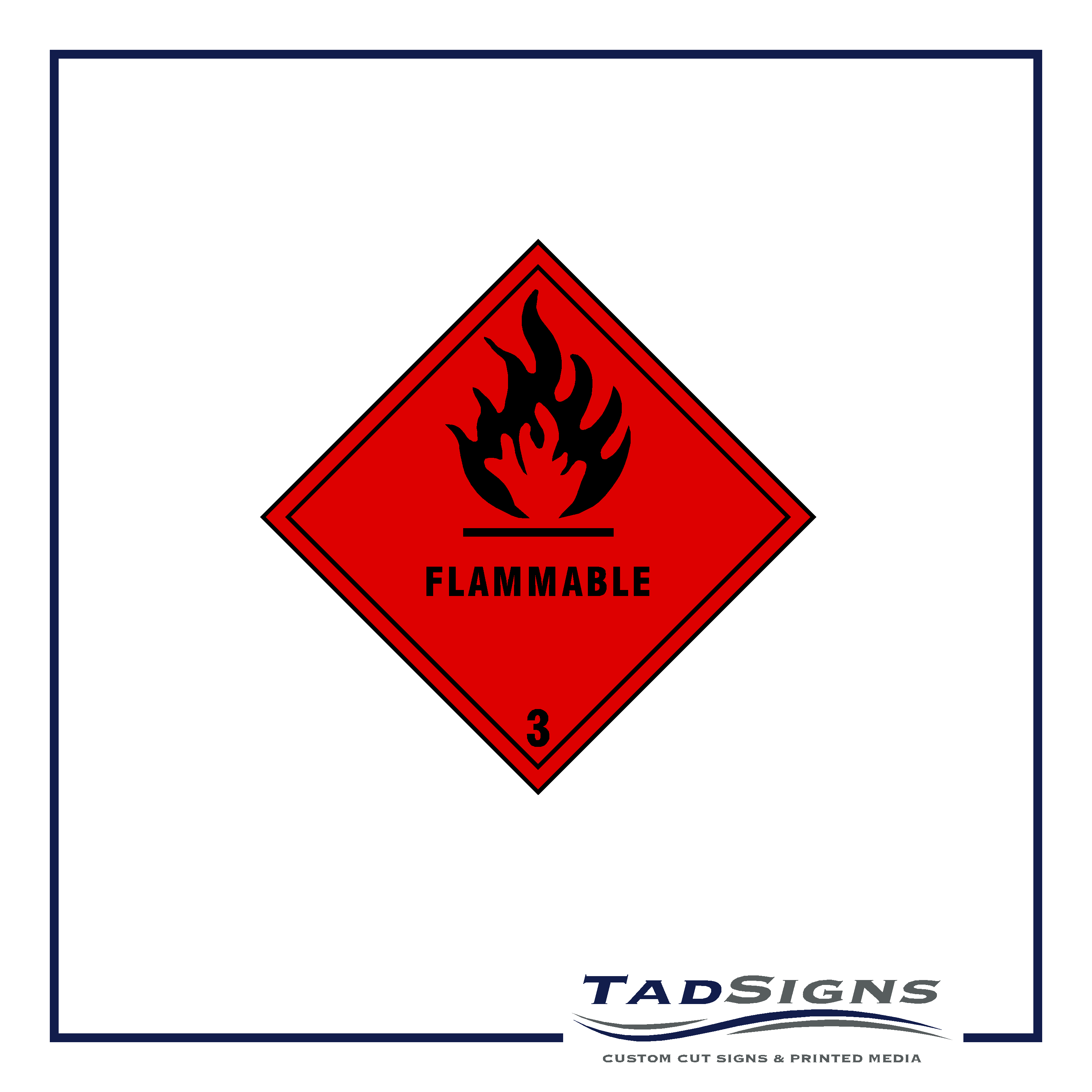 Dangerous substances - flammable sign