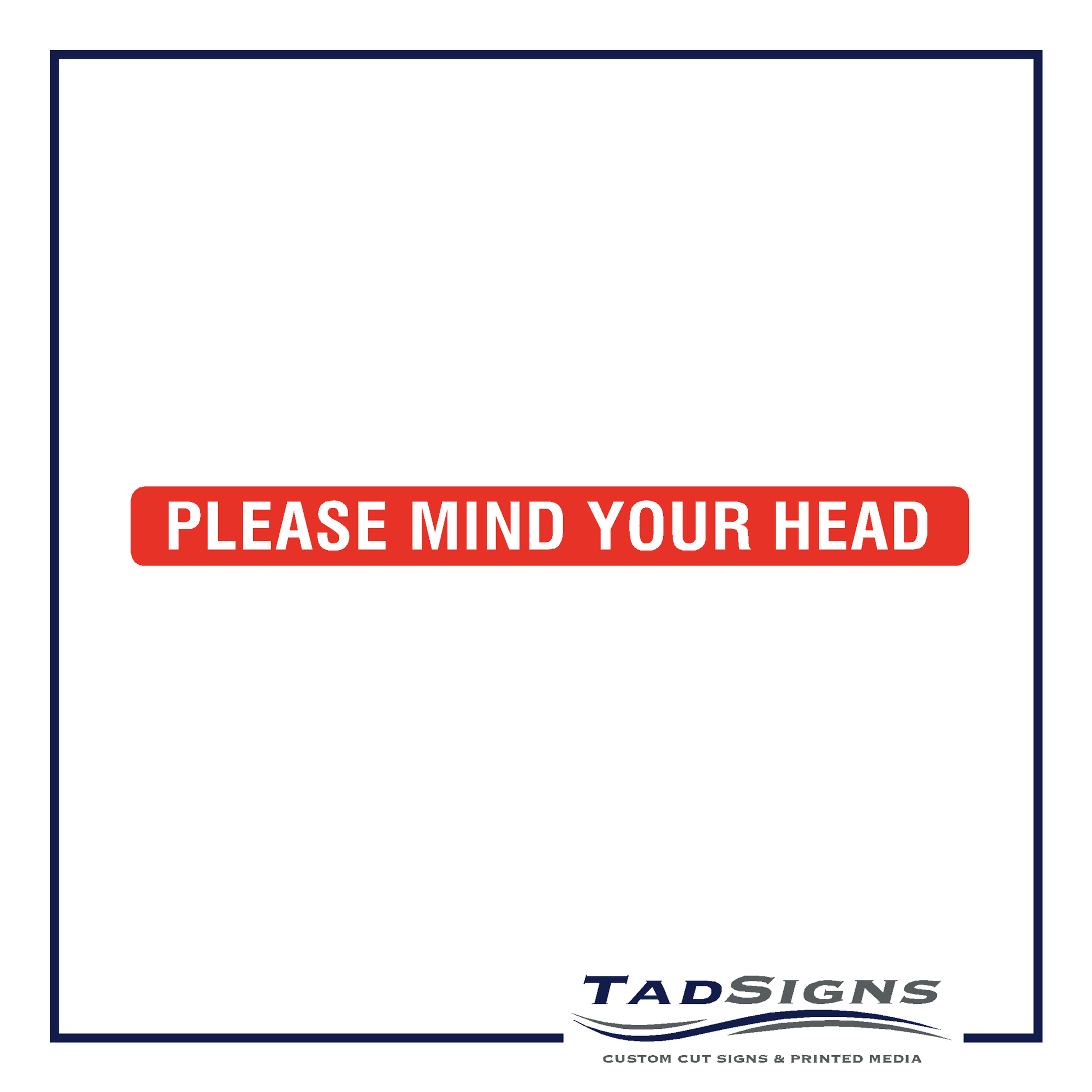 Please mind your head - vinyl cut graphic - pack of 10
