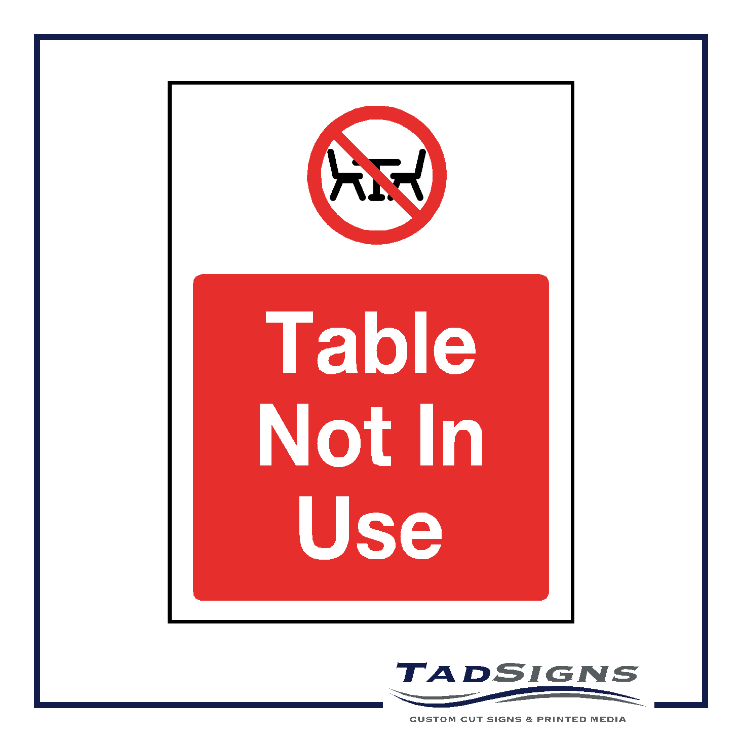 Table not in use