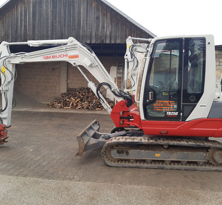 Fuhrpark von Erdbewegungen Frithum