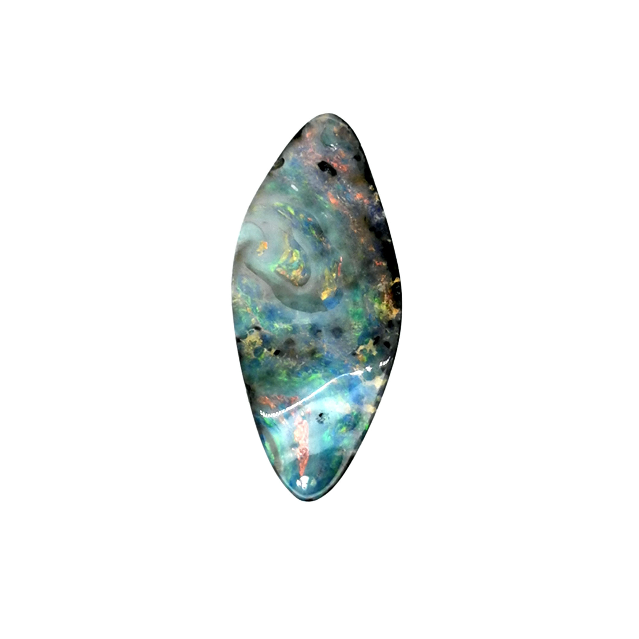 Boulderopal mit Mehrfarbigem Blitz