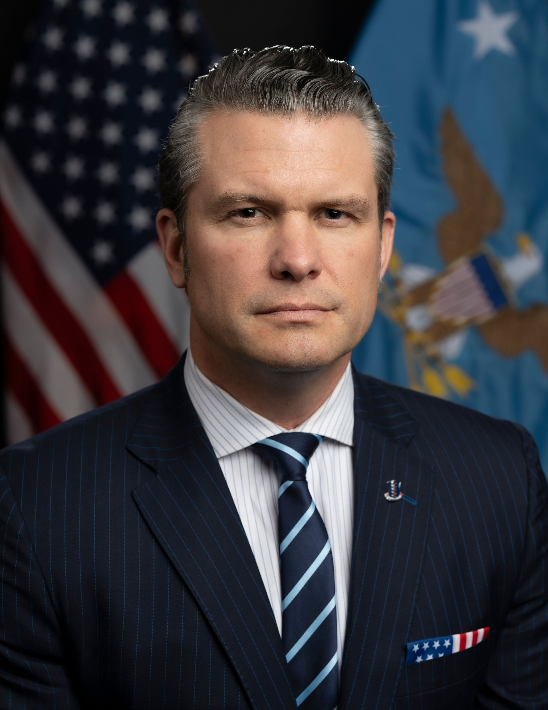 Official portrait of Secretary of War Pete Hegseth