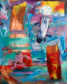 60"X48" acrylic paint and spray paint on wood panel
2022