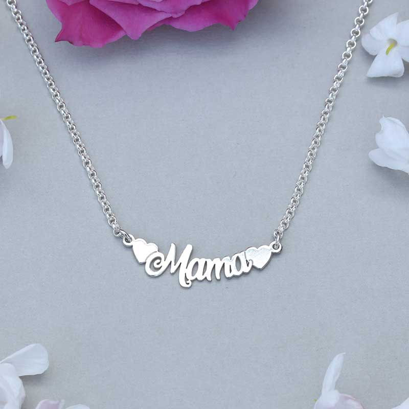 Silver Names with Hearts