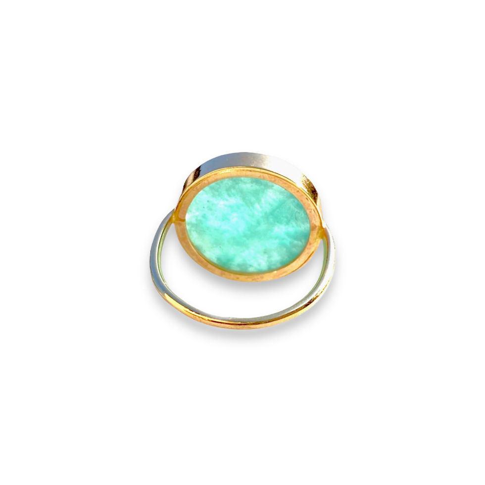 Miniature : Bague en or amazonite
