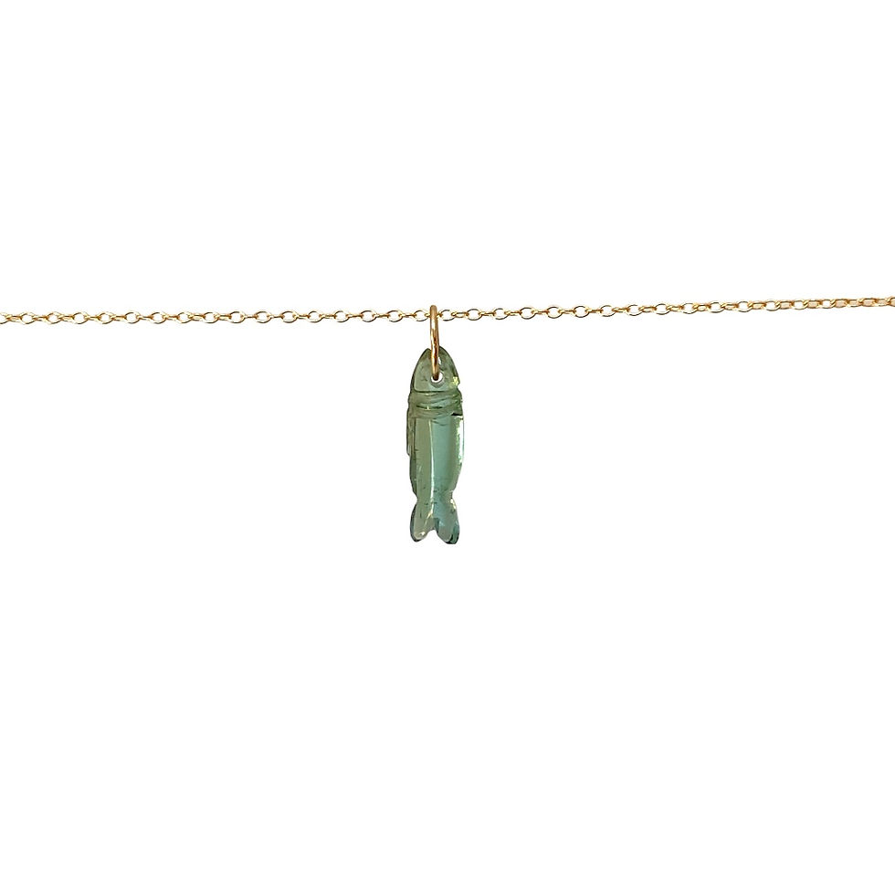 Thumbnail: Tiny Tourmaline fish charm