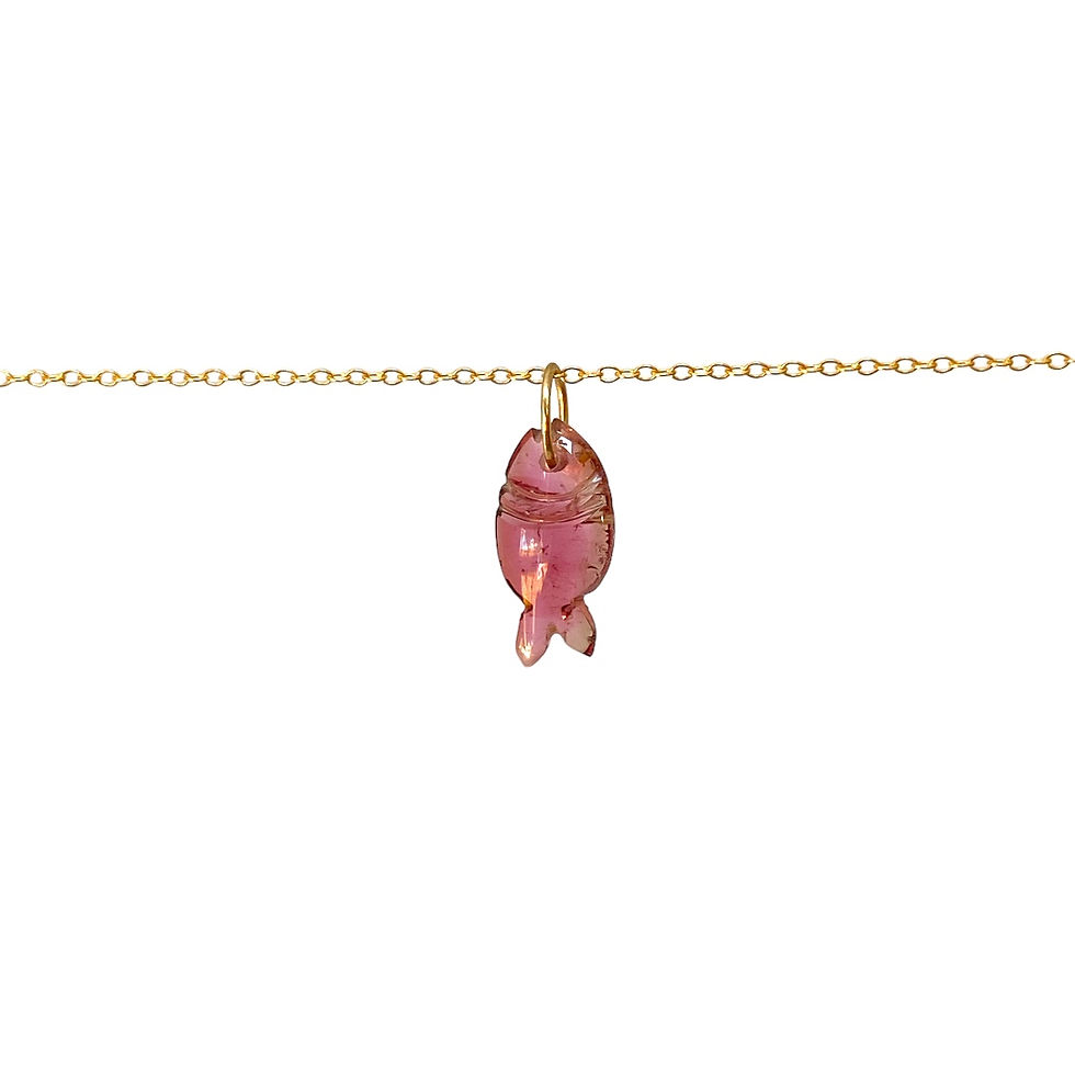 Miniature : Breloque petit poisson en tourmaline