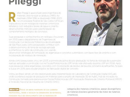 Professor Rafael Pileggi concedeu uma entrevista para a revista Concreto & Construções, do IBRACON - Instituto Brasileiro do Concreto